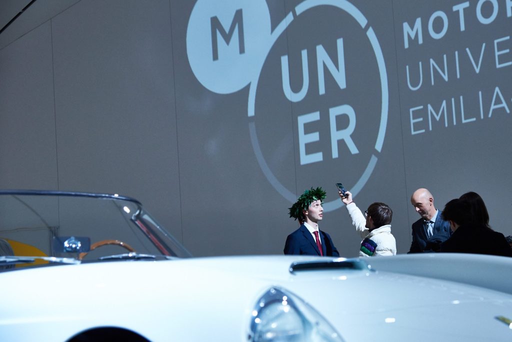 Graduation day at the Enzo Ferrari Museum in Modena