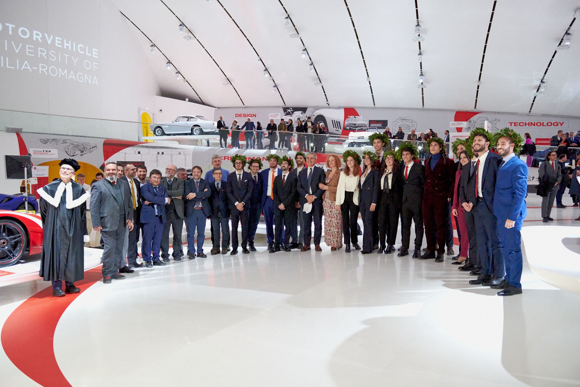 Graduation day at the Enzo Ferrari Museum in Modena